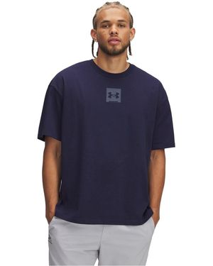 Under Armour Box Logo Regular Fit T-Shirt - Blue