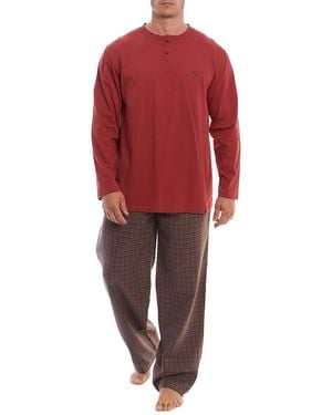 Kisses&Love Klp4 Long Sleeve Winter Pyjamas - Red