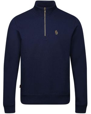 Luke 1977 Higgs Quarter Zip Sweatshirt - Blue