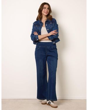 Blue Vanilla Multi Stretch Deep Waistband Trousers - Blue