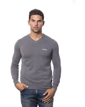 Roberto Cavalli Sport Slank Model Volledige Mouw Grijs