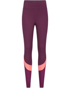 Mountain Warehouse 'Core Sculpted' Leggings High Waist Quick Drying Bottoms Nylon - Red