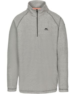 Trespass Keynote Anti Pilling 1/4 Zip Fleece Top - Grey