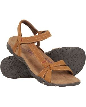 Mountain Warehouse 'Kokomo' Casual Sandals Comfy Everyday Summer Shoes Leather - Brown