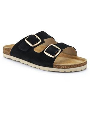 Jones Bootmaker Gabryela Leather Mule Sandals - Blue