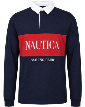 Nautica Murray Dark Rugby Shirt Cotton - Blue