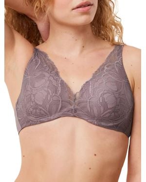 Triumph Body Make-Up Illusion Lace High Apex Bra - Grey