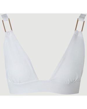 Karen Millen Trim Detail Bikini Top - White