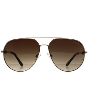 Guess Aviator Gf6195 Metal - Brown