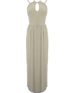 TFNC London Bridesmaid Strappy Back Halter Neck Dress - Natural
