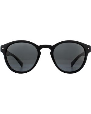 Polaroid Round Polarized Sunglasses - Black