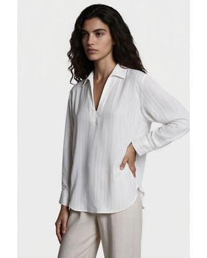Msn-Collection Lycra Blouse - White