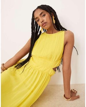 Never Fully Dressed Cut-Out Midaxi Dress - Yellow