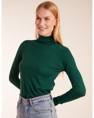 Blue Vanilla Roll Neck Jumper - Green
