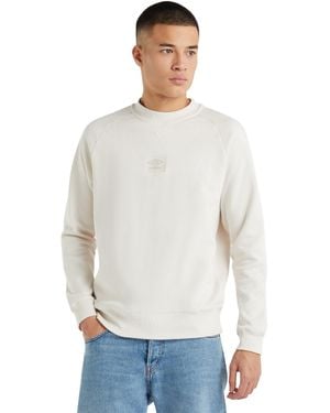 Umbro Logo Sweatshirt Sand) - White