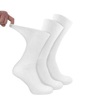 Dr.Socks 3 Pack Diabetic Sport Socks - White