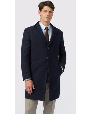 Alexandre Silver Label Of England Cashmere Blend Overcoat - Blue