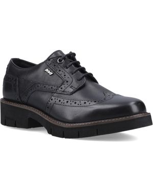 Pod Kacey Leather Brogues Shoes - Black
