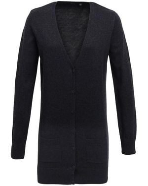 PREMIER Longline V Hals Vest - Blauw