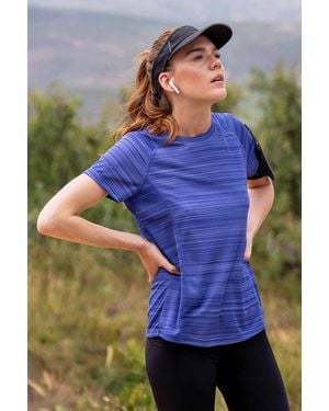 Mountain Warehouse 'Endurance' Striped Tee Sun Protection Everyday Gym T-Shirt - Multicolour