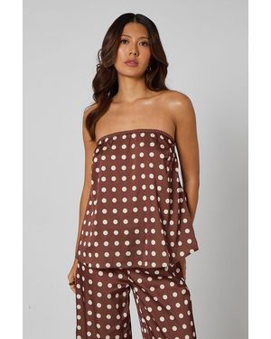 Urban Bliss Spot Bow Back Top - Red