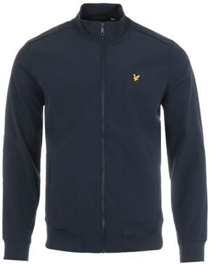 Lyle & Scott Zip Through Funnel Neck Soft Shell Jacket - Blue
