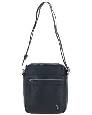 Brampton London 'Crossflow' Real Leather Crossbody Bag - Blue