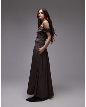 Nia Tammy Slinky Bandeau Midaxi Dress - Grey
