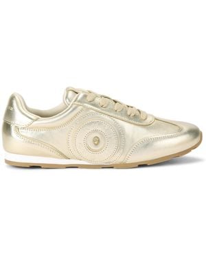 Kurt Geiger Leather Bromley Slimline Trainer Trainers - Natural