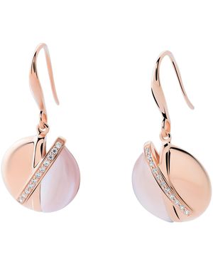 Orphelia 'Moragene' 925 Sterling Drop Earrings - Pink