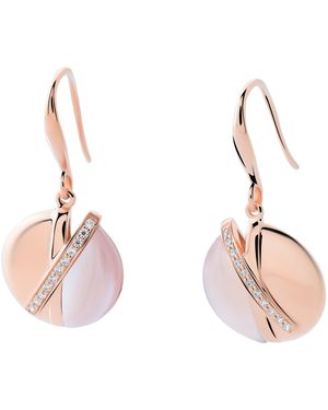 Orphelia 'Moragene' 925 Sterling Drop Earrings - Pink