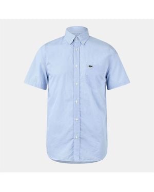 Lacoste Regular Fit Short Sleeve Shirt - Blue