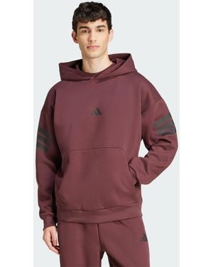 adidas Future Icons 3-Stripes Hoodie - Red