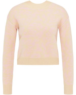 myMo Gebreide Trui Roze - Naturel