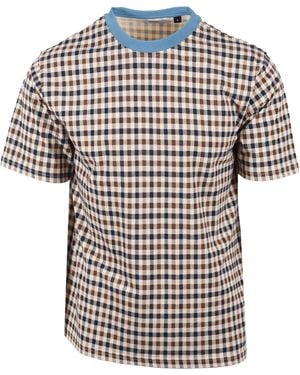 Aquascutum Club Check T-Shirt Avio - Brown