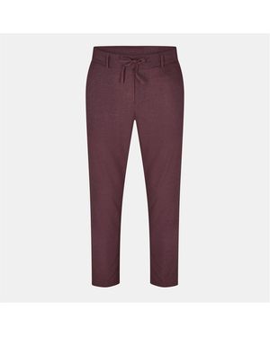 BOSS Genius Solid Patterned Straight Chinos - Purple