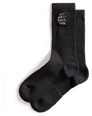 ANTI SOCIAL SOCIAL CLUB Anti Social Club Assc Embroidered Socks - Black