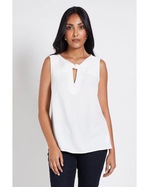 Wallis Petite Woven Twist Cami Top - White