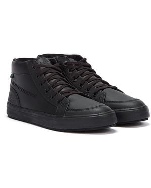 Kickers Tovni Hi Leather Shoes Rubber - Black