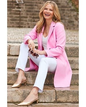 Sosandar Rosé Tailored Coat With Buttons - Pink