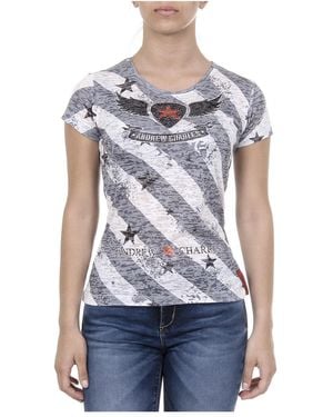 Andrew Charles by Andy Hilfiger Ladies Short Sleeves Round Neck T-Shirt - Blue