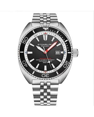 Stuhrling Automatic Depthmaster Diver Watch - Grey