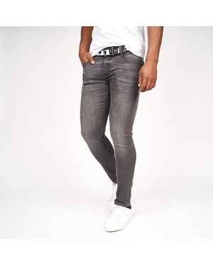 Crosshatch Barbeck Slim Jeans Wash) - Grey