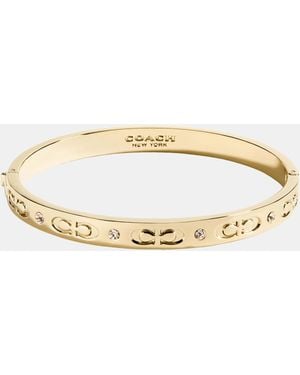 COACH Kissing C Hinged Bangle - Metallic