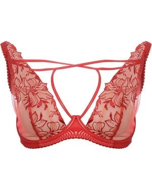 Agent Provocateur Ozella Plunge Bra - Red