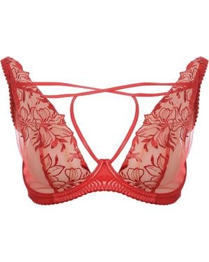 Agent Provocateur Ozella Plunge Bra - Red