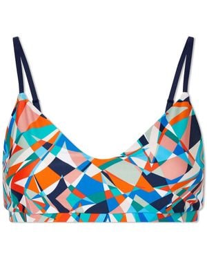 The Upside Kaleidoscope Ballet Sports Bra - Blue