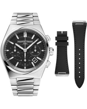 Frederique Constant Frédérique Constant Highlife Chronograph Automatic Horloge Zilverkleurig Fc-391b4nh6b - Zwart