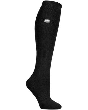 Heat Holders Ladies Thin Extra Long Lightweight Knee High Thermal Socks - Black