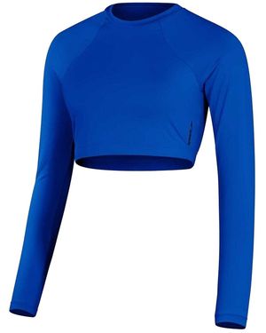 Speedo Jersey Raglan Athletic Crop Top - Blauw